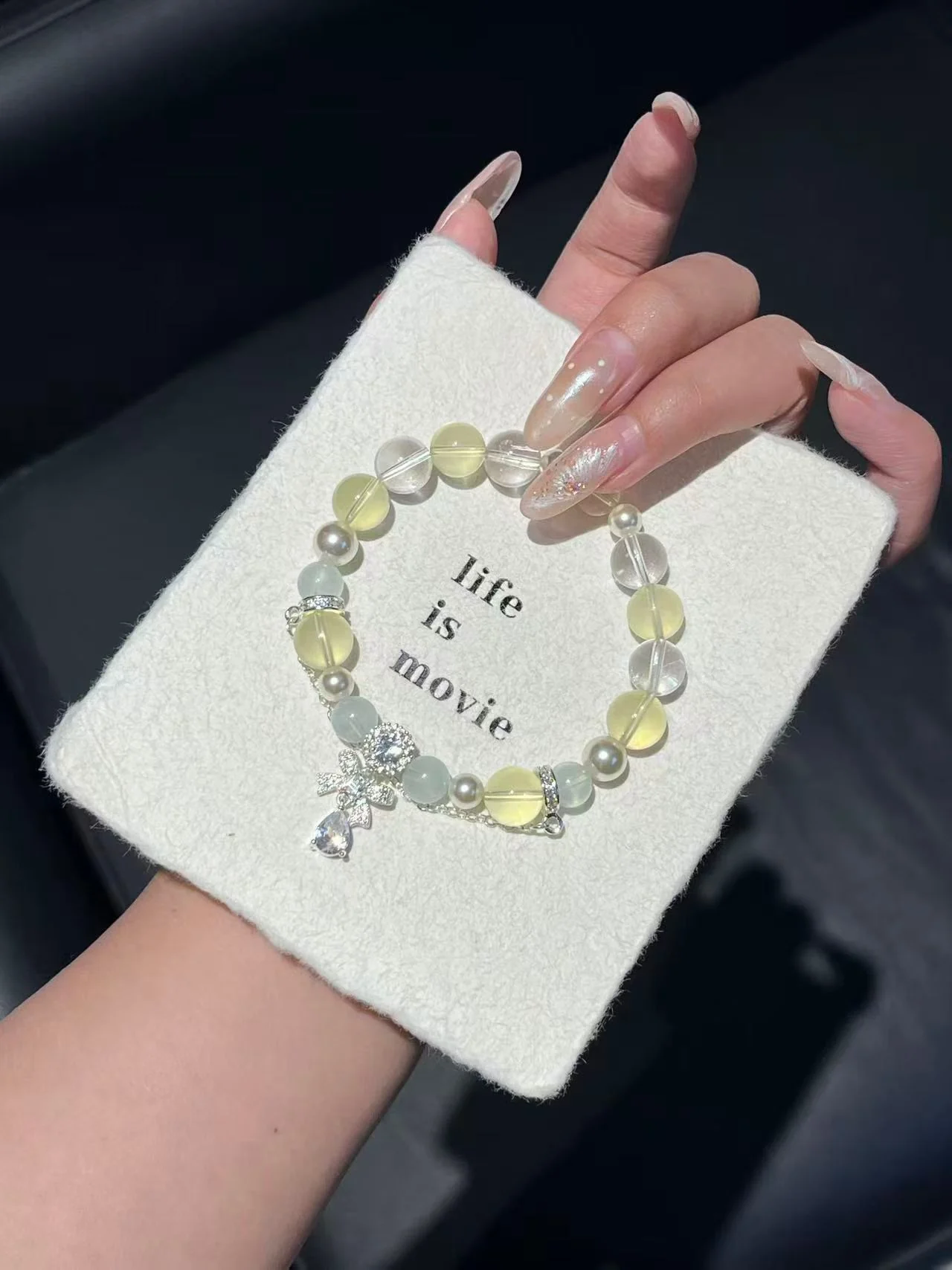 Yellow green bracelet reference for Earth element color direction