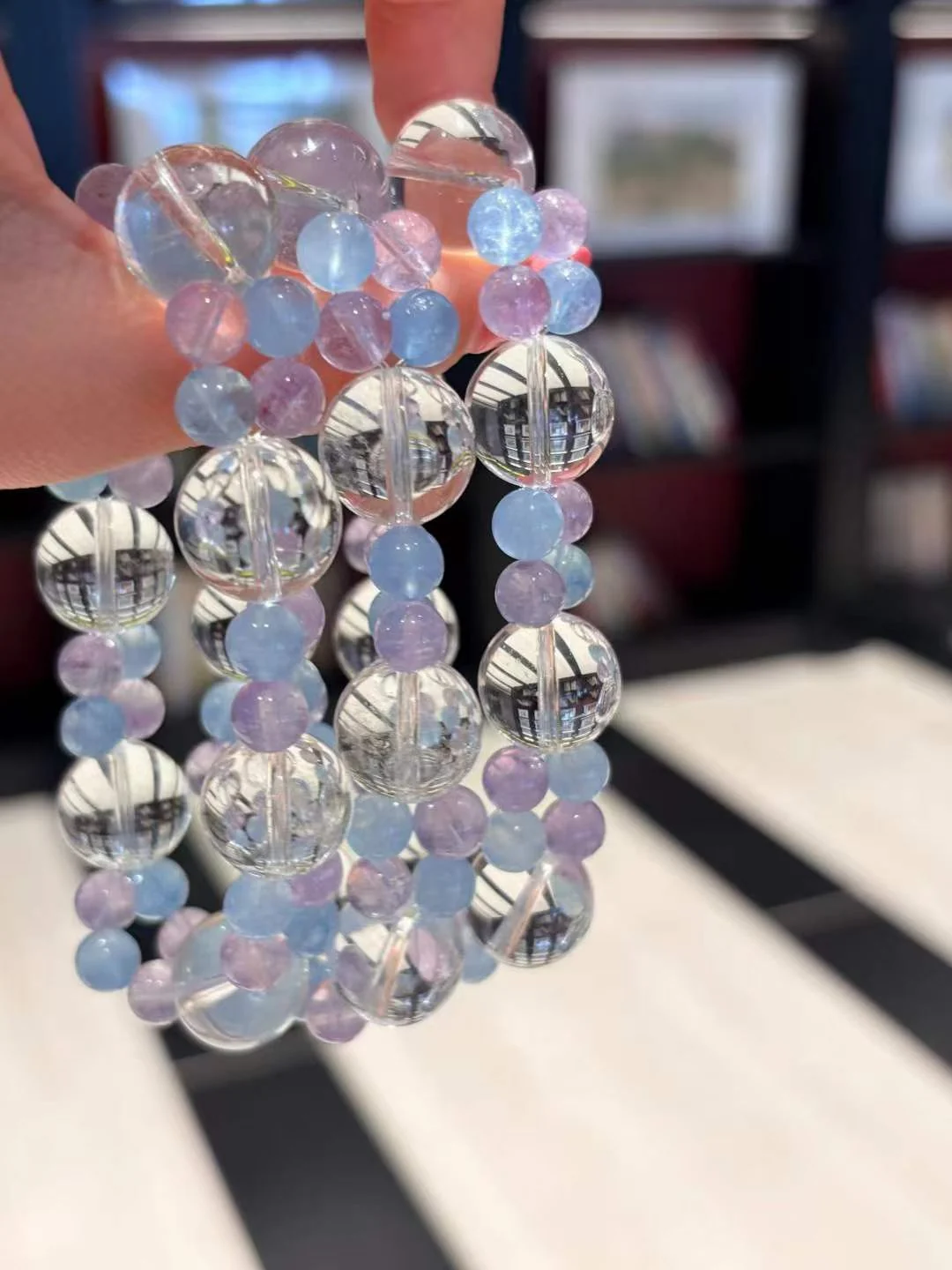 Real crystal bracelet strands as custom reference