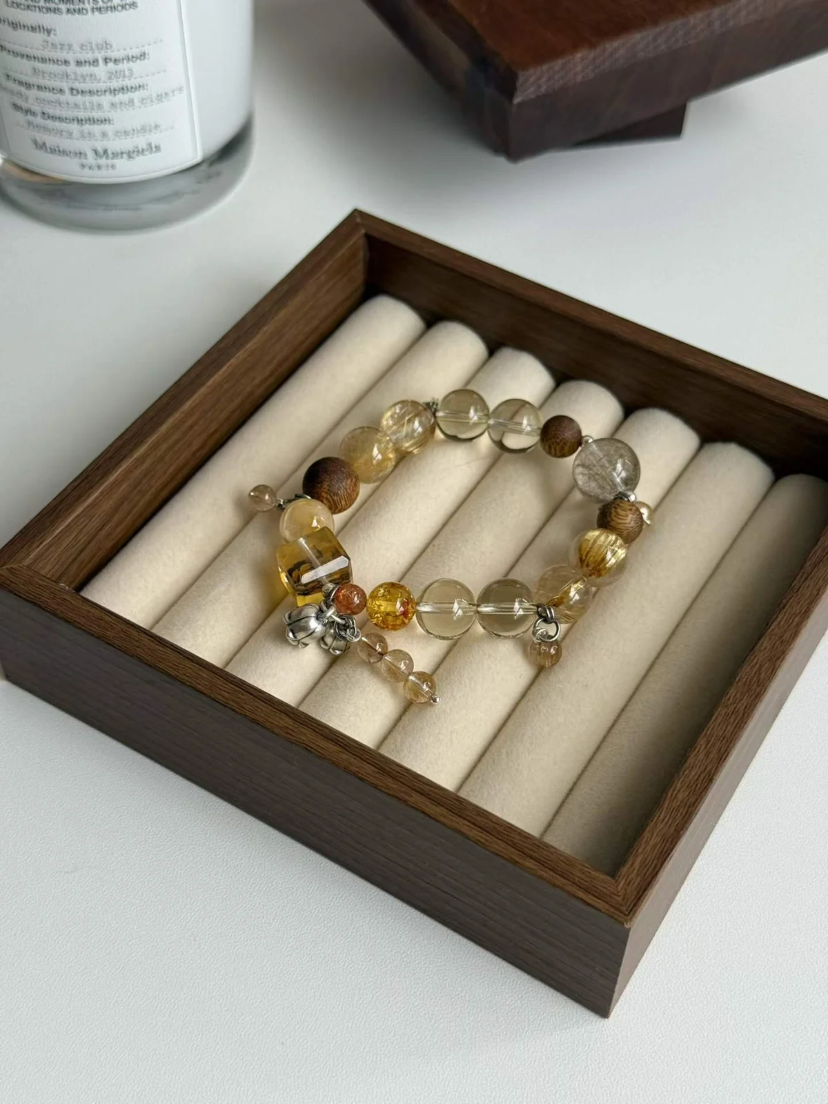 Real yellow amber crystal bracelet reference